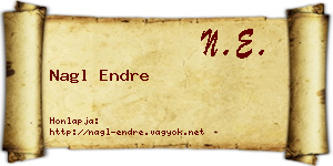 Nagl Endre névjegykártya